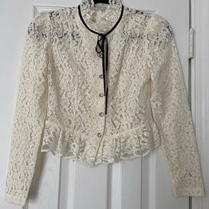 Ronny Kobo Lace Blouse XS